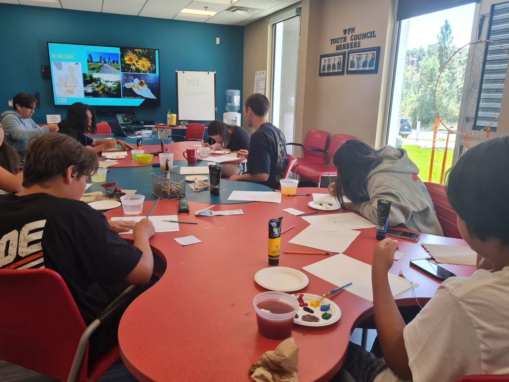 WFN Youth painting in a boardroom