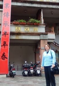 Janine Benedet visiting the historic neighbourhood of Taipei.