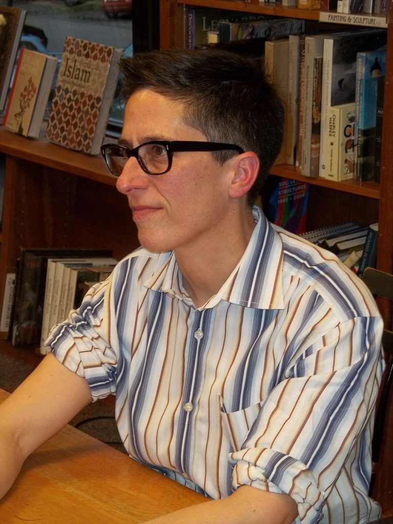 image of Alison Bechdel at a bookstore in 2012