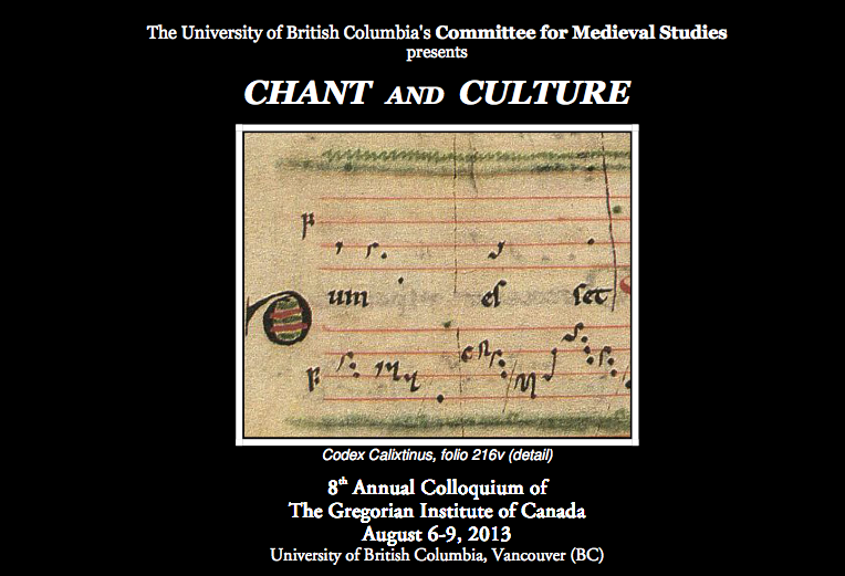 chant and culture: gregorian institute of canada