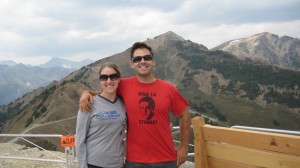 Alix and I at the top of Kicking Horse Mountain Resort