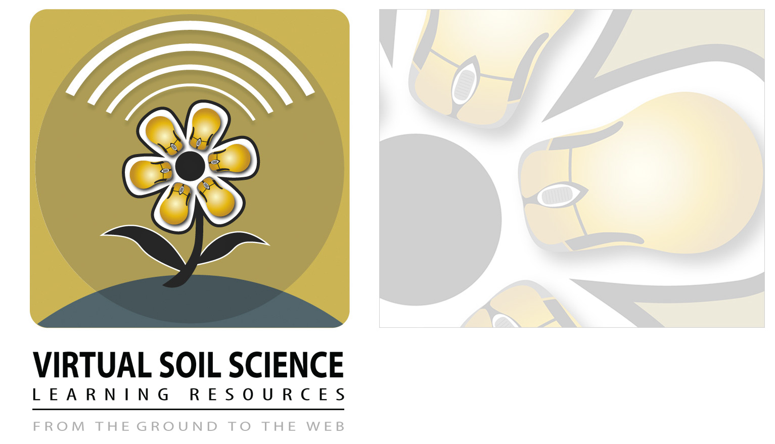 Virtual Soil Science logo. "From the ground to the web". Visit www.soilweb.ca 
