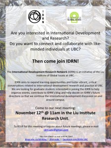 IDRN Recruitment Nov 2015
