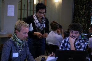 “The hackathon was really useful to keep myself sharp and experience different data sets,” said Tyler Robb-Smith (right), one of the event’s participants.