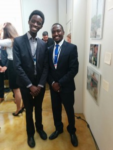 With Chris Ategeka (right).