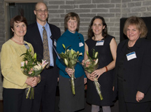 From left to right: Marylyn Horsman, Ben Mortensen, Sharon Smith, Jenny Garden and Lyn Jongbloed. Missing: Helia Sillem