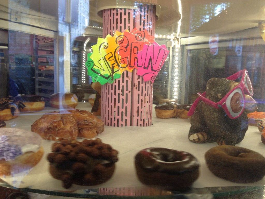 Voodoo Doughnut vegan doughnuts shelf