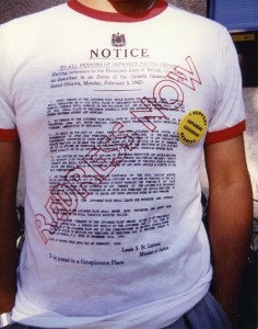 Roy Miki in "Redress now" t shirt, ID # BC-2012-696