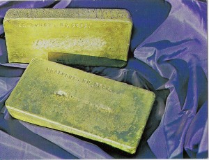 Image credit: Bralorne gold bricks (courtesy Bralorne-Pioneer Museum)