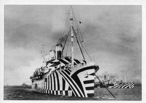 Empress of Russia painted in "dazzle" camouflage