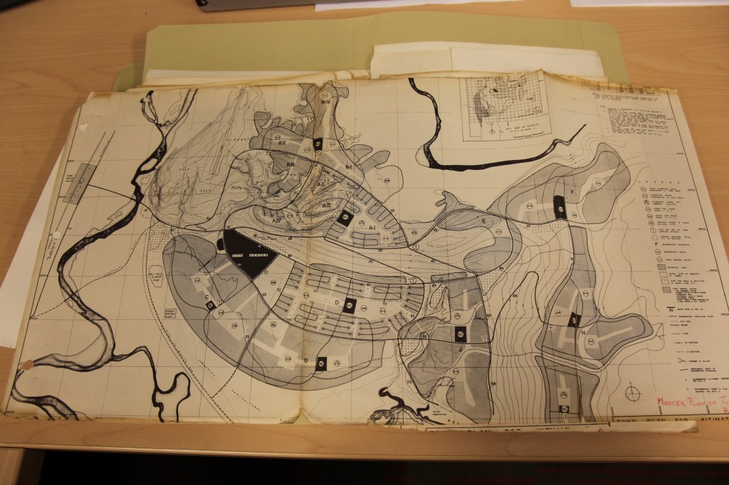 Master plan of townsite, Kitimat B.C., Thomas McDonald fonds file 2-5