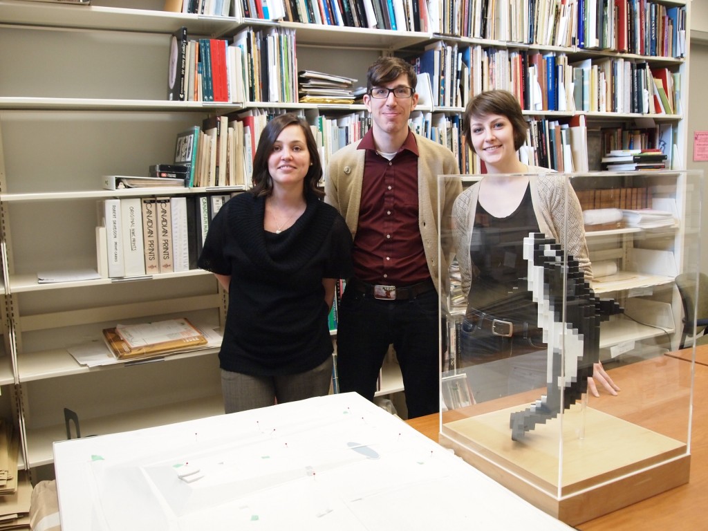 Our student archivists: Sarah, Dan and Laura