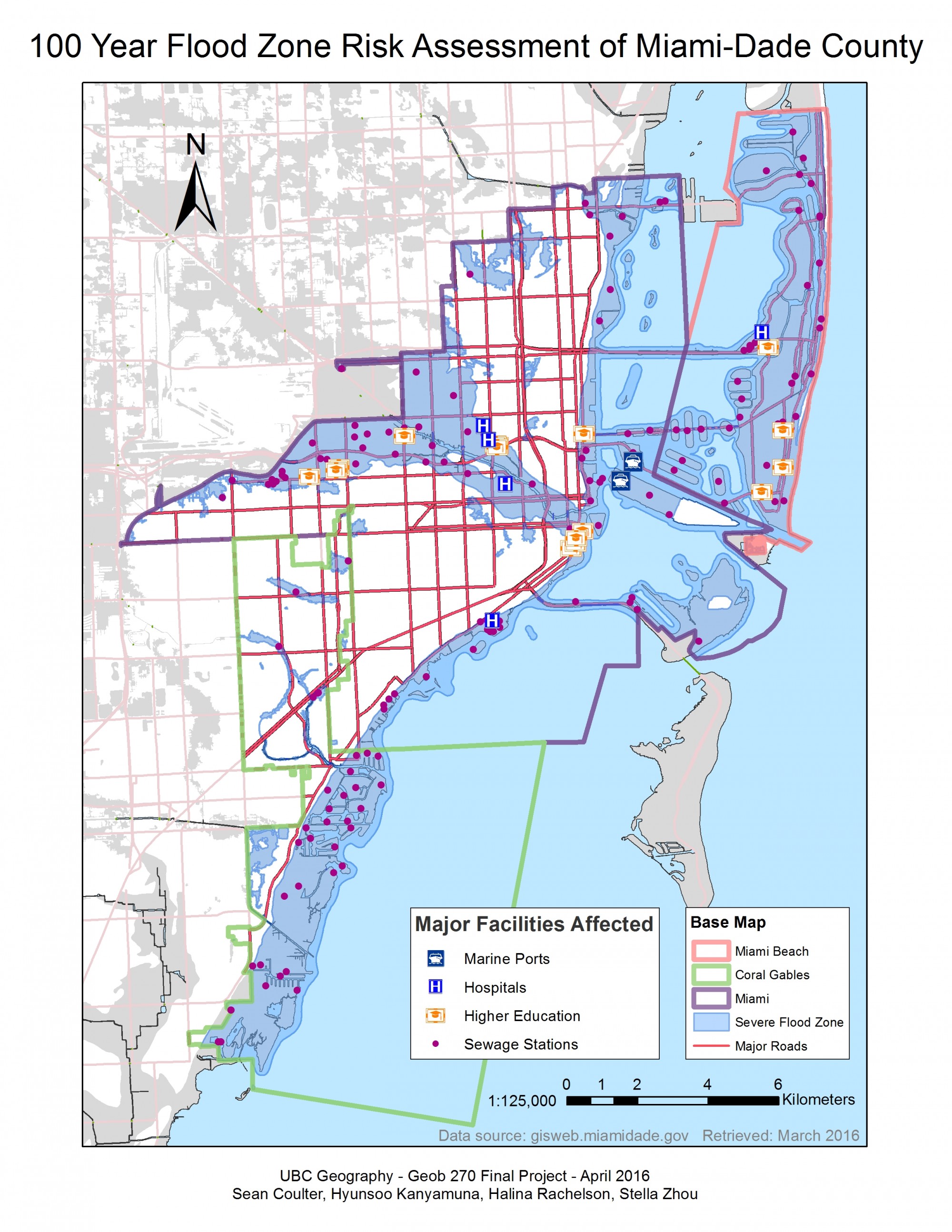 Fema Flood Zone Map Miami Miami Flood Vulnerability Gis | E-Portfolio Of Stella L. Zhou