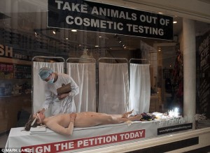 Lush demonstration (image from http://www.dailymail.co.uk) 