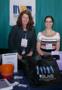 Erin Watkins (L, our new co-op coordinator) and Heather Shand (R) represent SLAIS at ALA Midwinter!