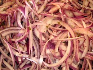 marinated red onion