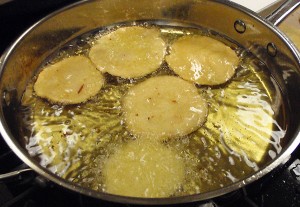 the salbutes puff up when deep-fried