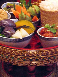 traditional food tray from Northern Thailand