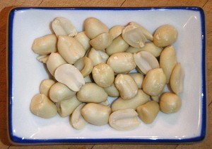 peeled raw peanuts for Thai curry