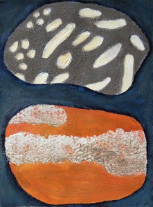 painting of stone using multiple textures