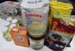 ingredients for traditional Japanese pancake & bean paste dessert