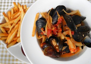 Mussels & Fries at Stanley Park Teahouse