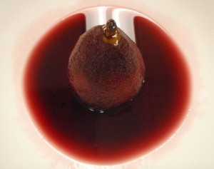 pears poached in wine