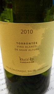 The non-sparkling 'Colmes' Torrontés comes from Salta in Argentina