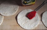 tortillas brushed with corn oil