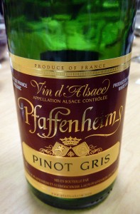 Pfaffenheims Pinot Gris, my four star wine of the evening!