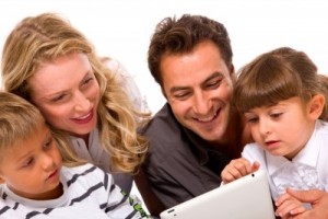 A parents bond with an iPad and their kids is the closest thing we'll get to family time nowadays. 