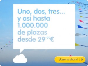 Vueling promotion in Facebook