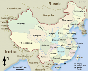 Map of Modern China: Administrative Divisions