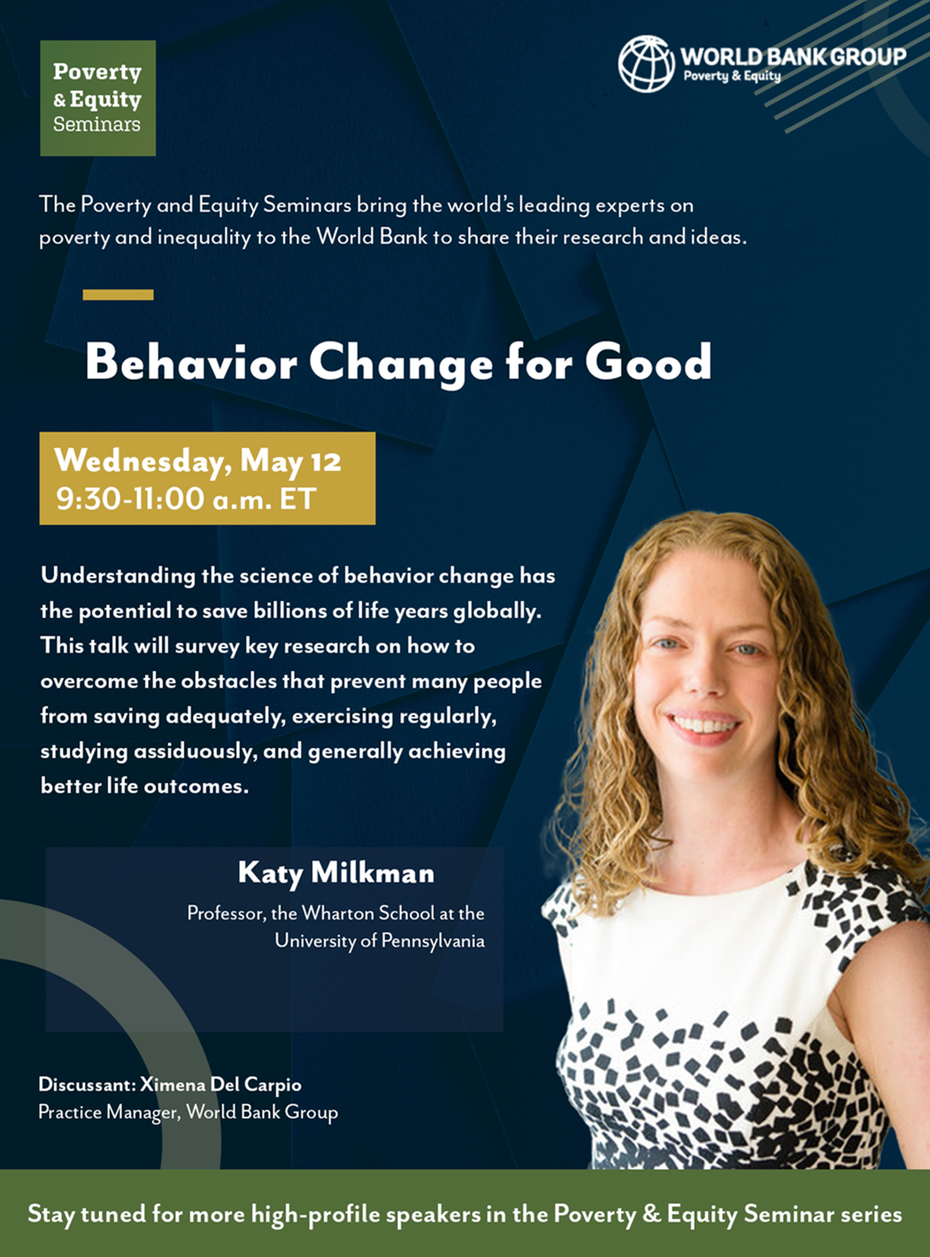 World Bank: Poverty and Equity Seminar with Katy Milkman (May 12 ...