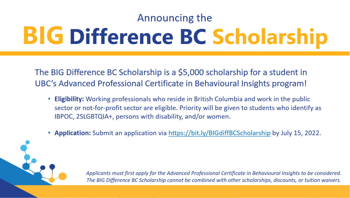 Reminder: BIG Difference BC Scholarship (due July 15) – Behavioural ...