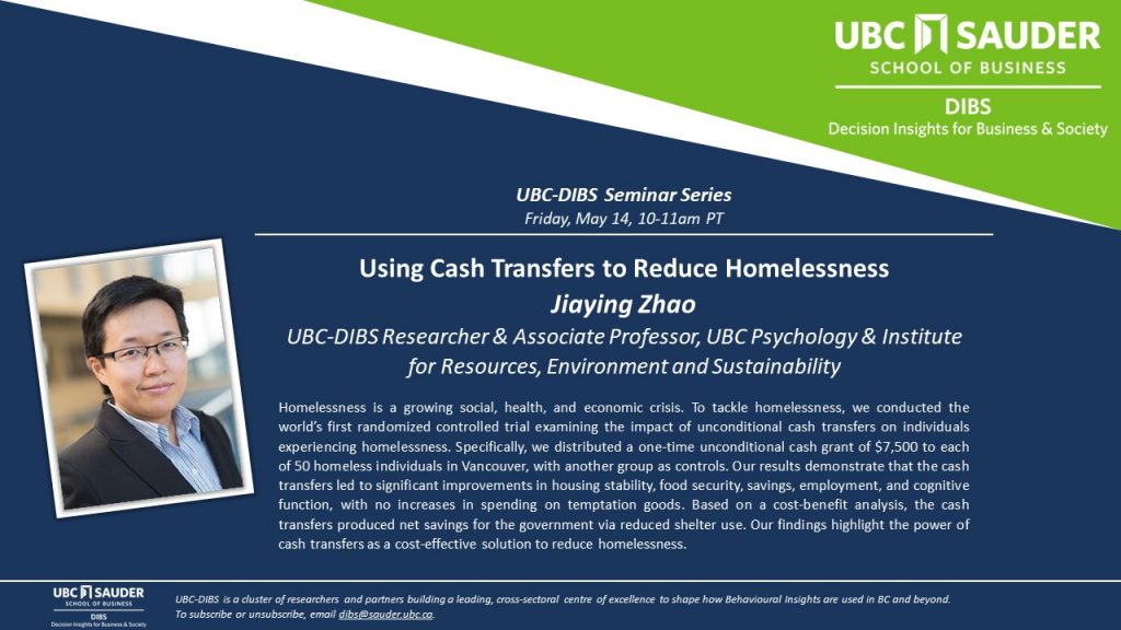 UBC-DIBS Seminar f. Jiaying Zhao, UBC-DIBS