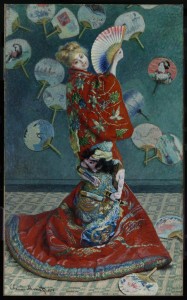 Claude Monet's painting, La Japonaise, which was part of an exhibit that sparked outrage at the Boston Museum of Fine Arts