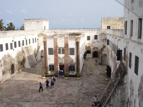 Figure 4: The Elmina Castle perspectival interior view looking over the main courtyard, where a number of different functions.