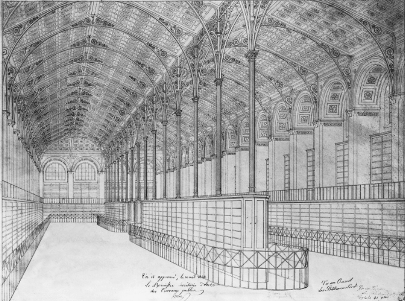 Hand Drawing of Sainte-Genvieve Library