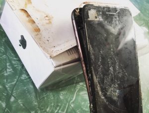 From http://www.independent.co.uk/life-style/gadgets-and-tech/news/iphone-7-exploded-apple-fire-samsung-galaxy-note-7-problems-recall-reddit-a7338811.html