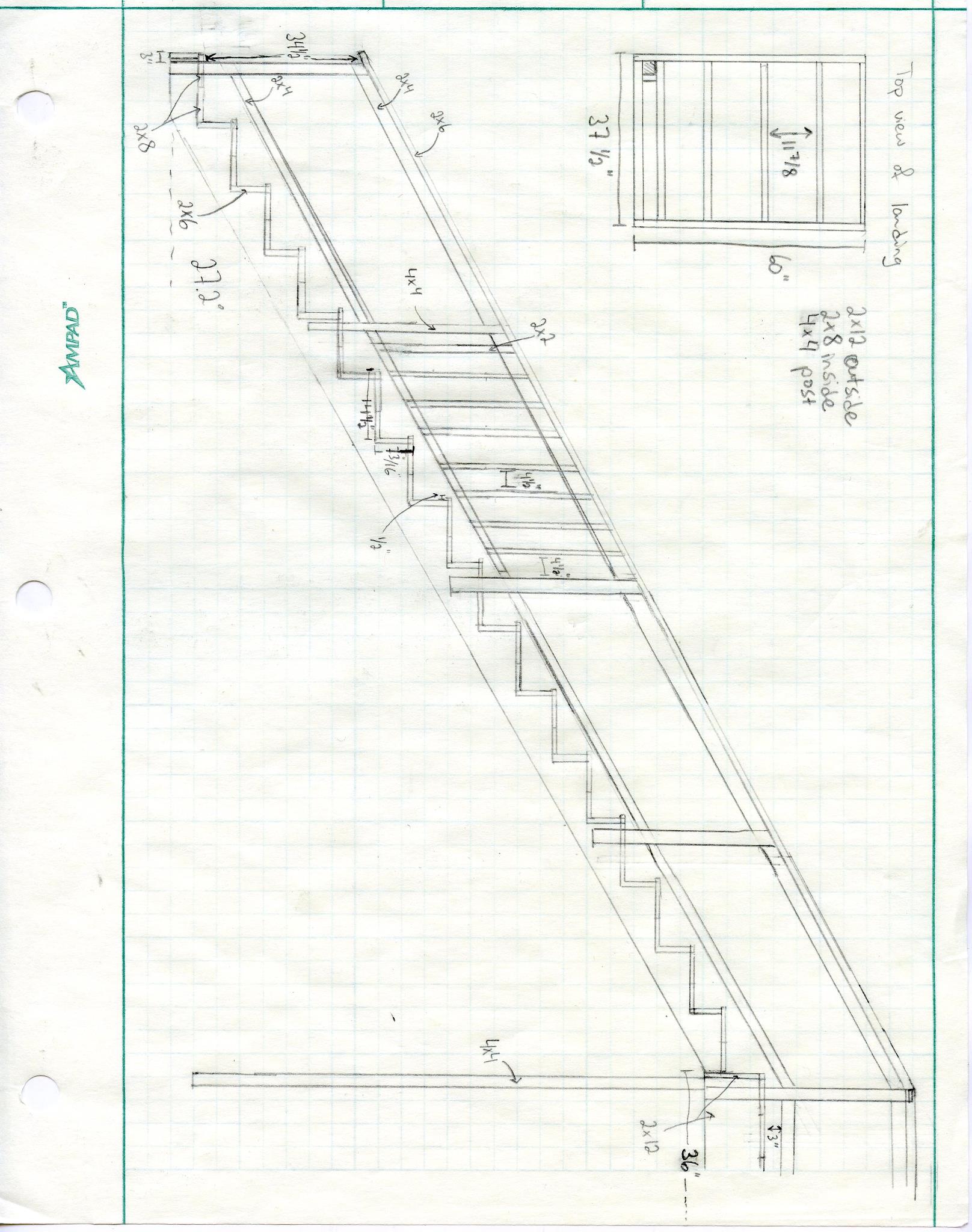 1st draft of staircase » Staircase Design Project