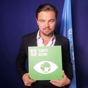 Your boy Leonardo urging people to take action against climate change