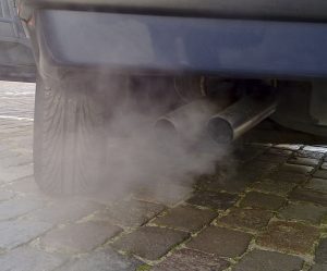 Autombile exhaust wastes from fossil fuels, courtesy of Wikimedia Commons