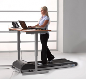 Treadmill desks are a great alternative to sitting at your desk all day. Image source: Flickr Commons uploaded by Headlines & Hereros