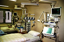 The intensive care unit (ICU) has one of the highest rates of HAI. Courtesy of Wiki Commons
