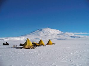 Training camp near McMurdo Station in the Antarctic.