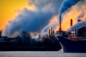 Air pollution from industrial plants