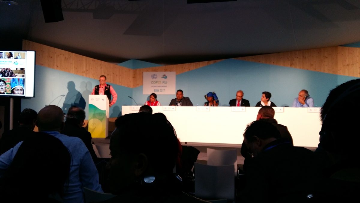 Informal impressions of COP23 so far: finding a place in all of this