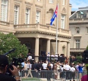 Washington DC, July 20, 2015. Cuban Embassy re-opens after more than 50 years.