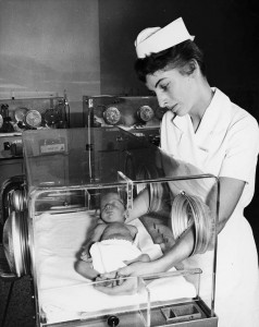 Nurse with a newborn